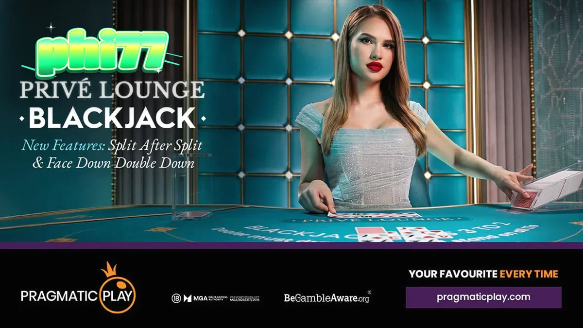 Isang eleganteng blackjack table sa loob ng isang premium na casino setting.